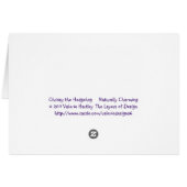 Chrissy the Hedgehog Card (Back Horizontal)