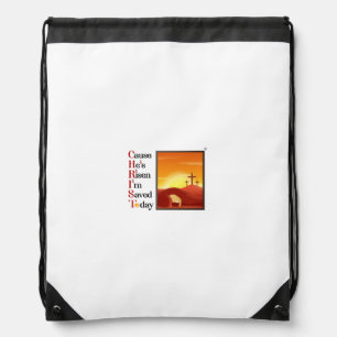 Christ Acronym Drawstring Backpack