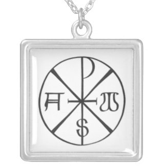 Christ - Alpha and Omega Silver Plated Necklace
