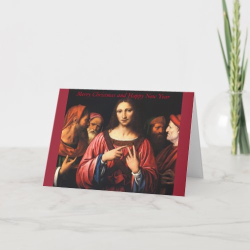 Christ among the doctors by Luini Holiday Card
