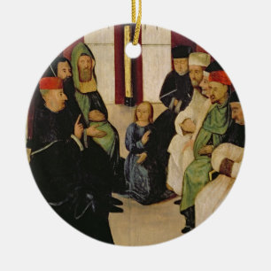 Christ Among the Doctors (oil on panel) Ceramic Ornament
