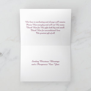 Christ and Christmas Letterpress Thank You Card