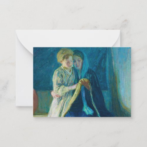 Christ and His Mother Studying the Scriptures Note Card