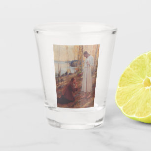Christ and Mary Magdalene by Albert Edelf Shot Glass
