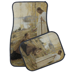Christ and Mary Magdalene in Finnish Countryside Car Floor Mat