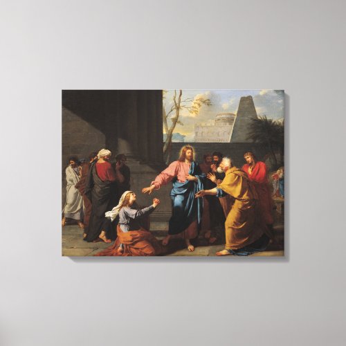 Christ and the Canaanite Woman 1783_84 Canvas Print