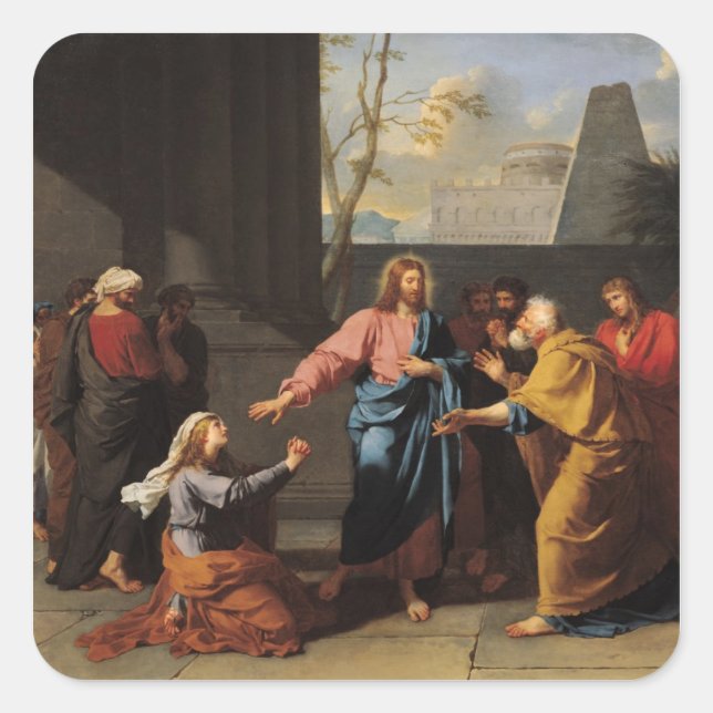 Christ and the Canaanite Woman, 1783-84 Square Sticker (Front)