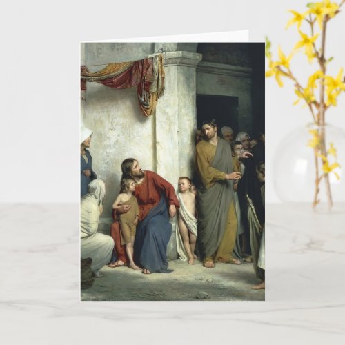 Christ and the Children by Carl Bloch  Card