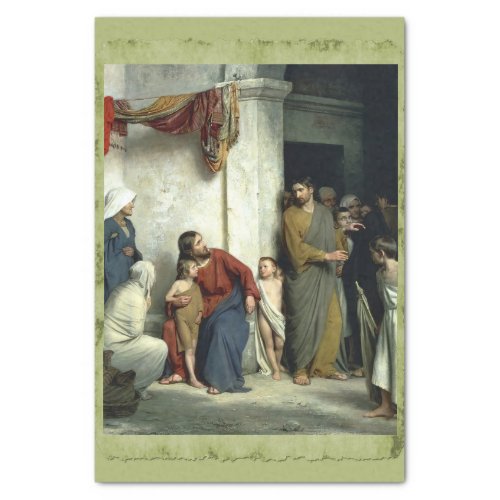 Christ and the Children Decoupage Tissue Paper