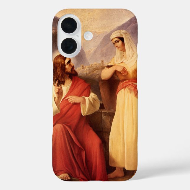 Christ and the Samaritan by Christian Schleisner Case-Mate iPhone Case (Back)