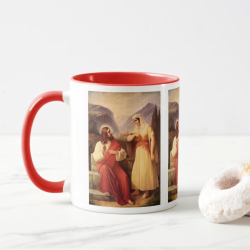 Christ and the Samaritan by Christian Schleisner Mug