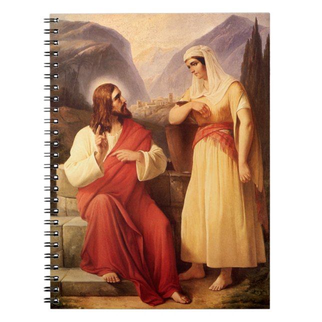 Christ and the Samaritan by Christian Schleisner Notebook (Front)