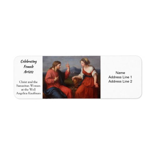 Christ and the Samaritan Woman Angelica Kauffman Label