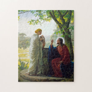 Christ and the Samaritan Woman by Carl Bloch Jigsaw Puzzle
