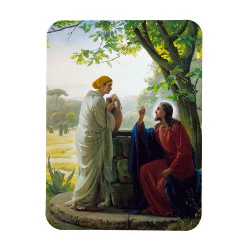 Christ and the Samaritan Woman by Carl Bloch Magnet