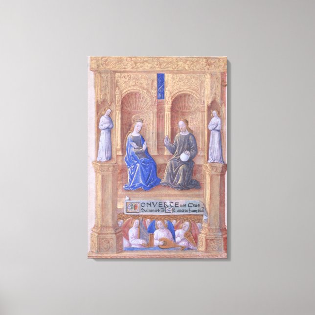Christ and the Virgin Mary Enthroned Canvas Print (Front)