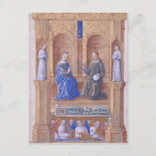 Christ and the Virgin Mary Enthroned Postcard