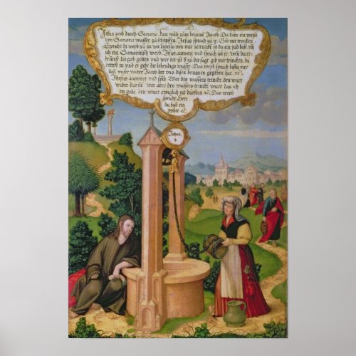 Christ and the Woman from Samaria at Jacobs Well Poster