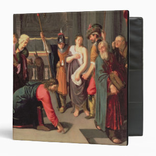 Christ and the Woman Taken in Adultery 3 Ring Binder