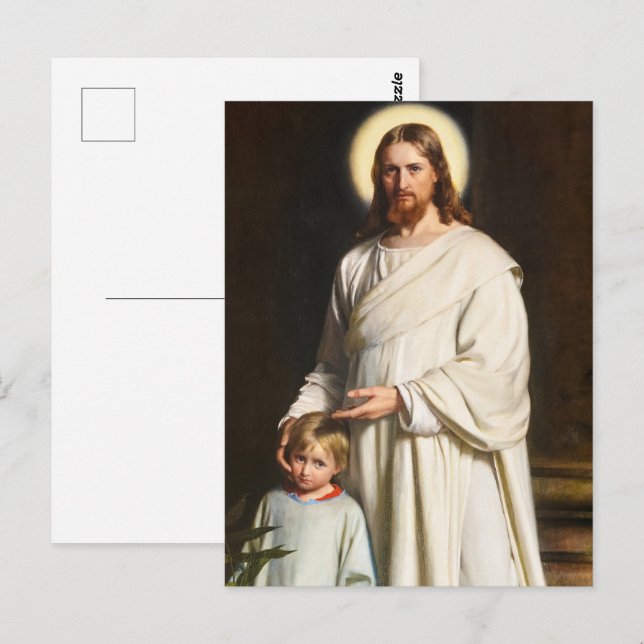Christ and the Young Child by Carl Heinrich Bloch Postcard (Front/Back)
