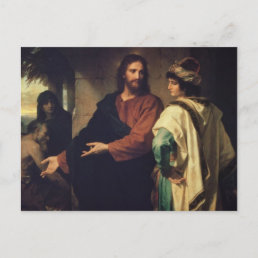 Christ and the Young Rich Ruler by Carl Bloch Post Postcard