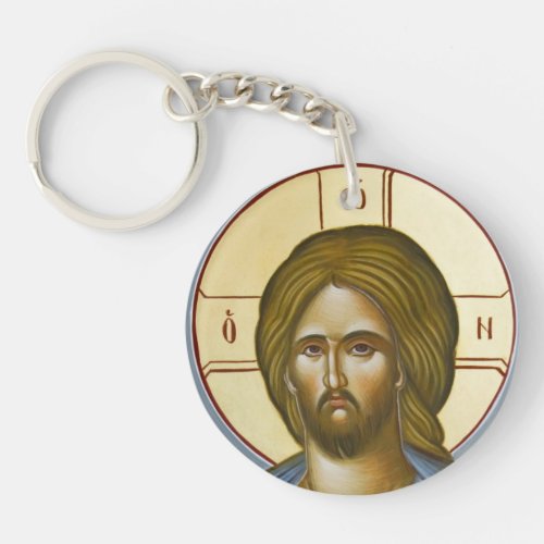 Christ and Theotokos Double Sided Keychain