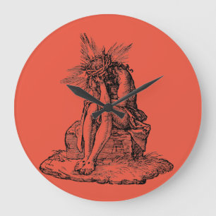 Christ as the Man of Sorrows Fine Art Large Clock