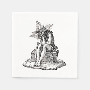 Christ as the Man of Sorrows Fine Art Napkins