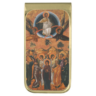 Christ Ascending into Heaven Gold Finish Money Clip