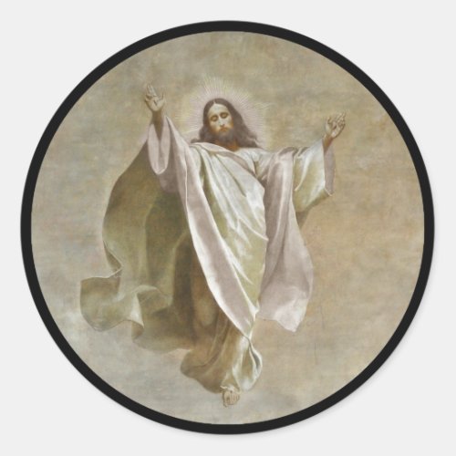 Christ Ascends to Heaven by Garofalo Classic Round Sticker