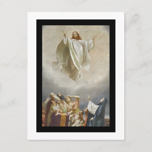Christ Ascension to Heaven Observed by Apostles Postcard