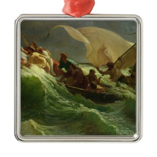 Christ Asleep in his Boat Metal Ornament