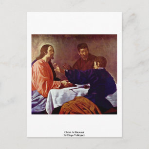 Christ At Emmaus By Diego Velázquez Postcard