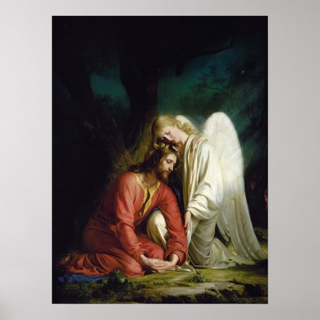 Christ at Gethsemane by Carl Bloch Poster (Front)