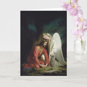 Christ at Gethsemane by Carl Bloch, Religious Card
