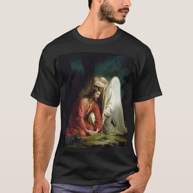 Christ at Gethsemane by Carl Bloch T-Shirt (Front)