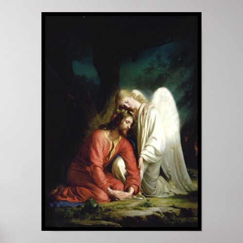 Christ at Gethsemane Religious  Poster