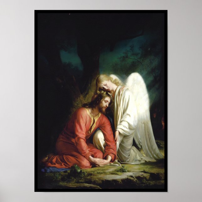 Christ at Gethsemane, Religious  Poster (Front)