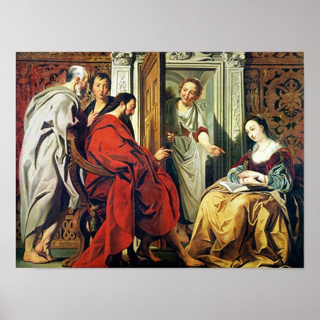 Christ at House of Martha and Mary of Bethany Poster (Front)