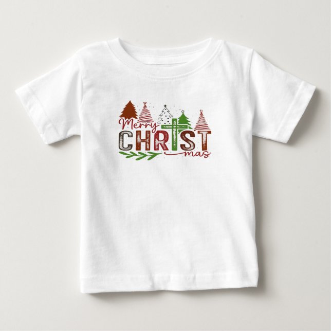 Christ at the Center of Christmas Baby T-Shirt (Front)