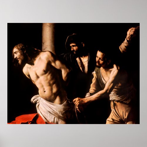 Christ at the Column by Caravaggio 1607 Poster