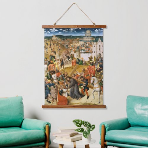 Christ Bearing the Cross Fine Vintage Oil Painting Hanging Tapestry