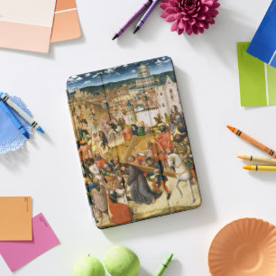 Christ Bearing the Cross Vintage Art Monogrammed iPad Pro Cover