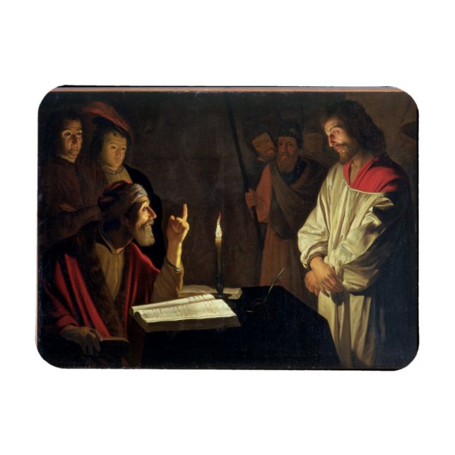 Christ Before Caiaphas (oil on canvas) Magnet (Horizontal)