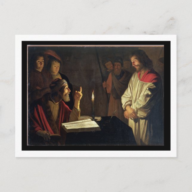 Christ Before Caiaphas (oil on canvas) Postcard (Front)