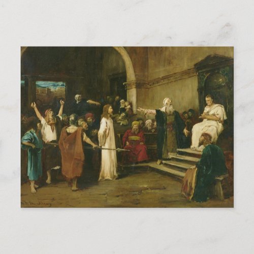 Christ Before Pilate 1880 Postcard