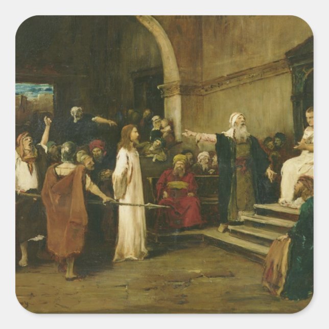Christ Before Pilate, 1880 Square Sticker (Front)