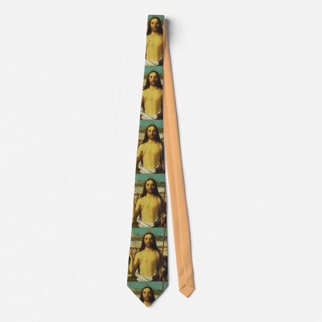 Christ Blessing by Giovanni Bellini   Neck Tie (Front)