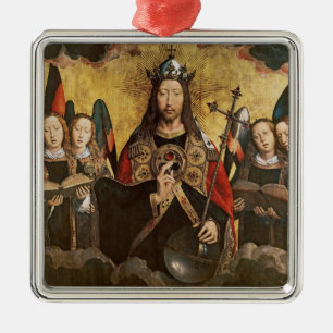 Christ Blessing, central panel from a triptych Metal Ornament
