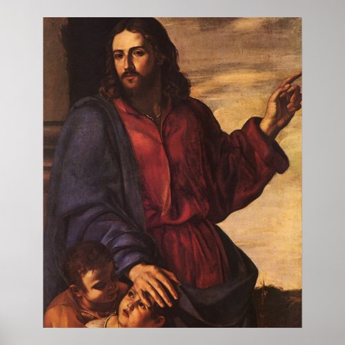 Christ Blessing Children by Artemisia Gentileschi Poster